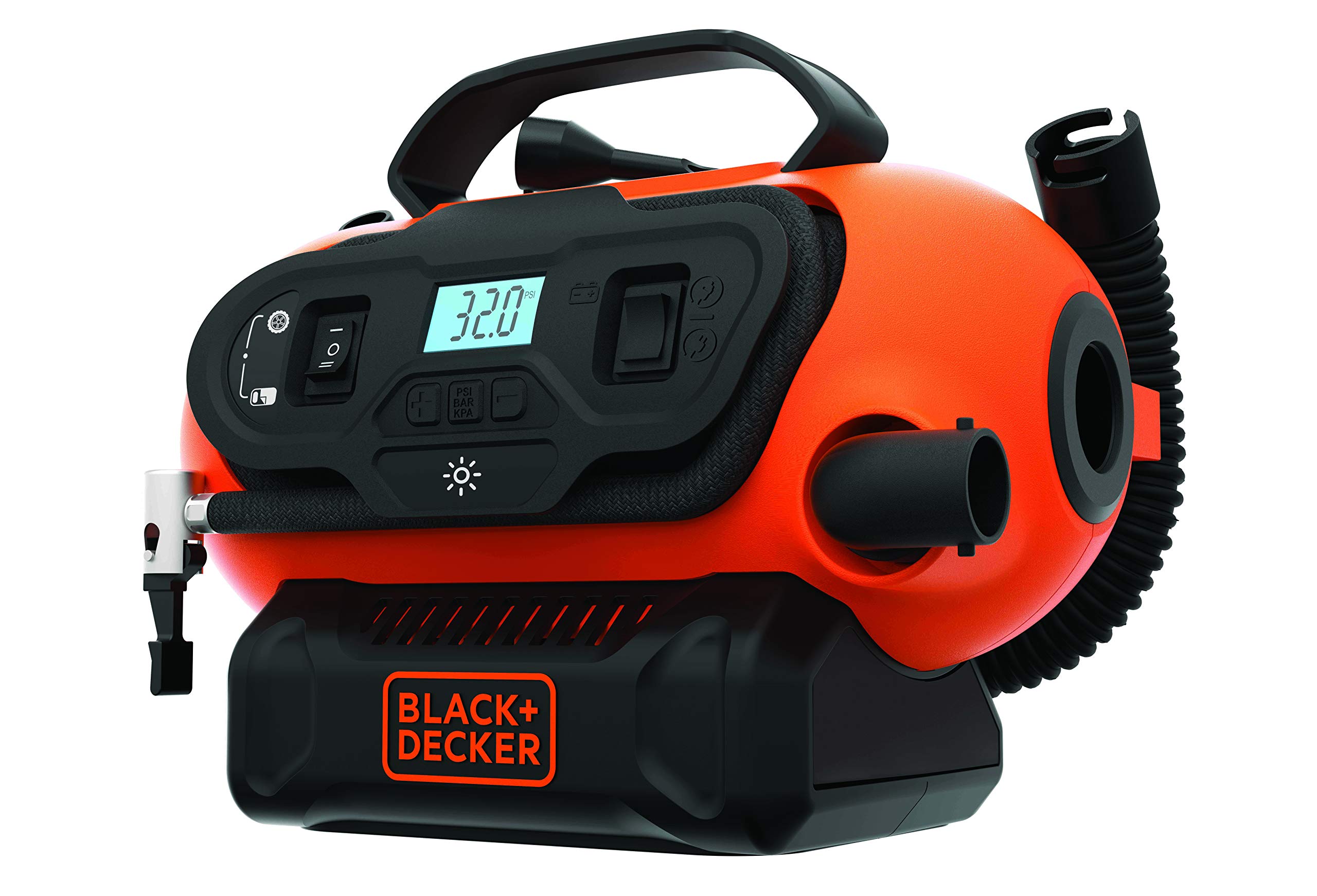 

Електричний повітряний DIY Power Сумісний з живленням та режимом BLACK+DECKER Багатонасосний компресор, Інструмент, 100В/Прикурювач/18В Джерела, Автоматичне вимкнення