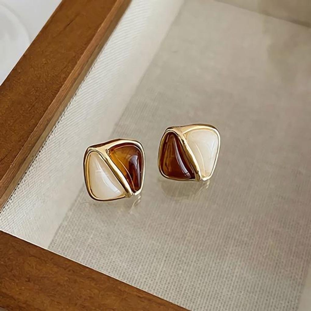 Women's Accessories Provence Square Gold Earrings