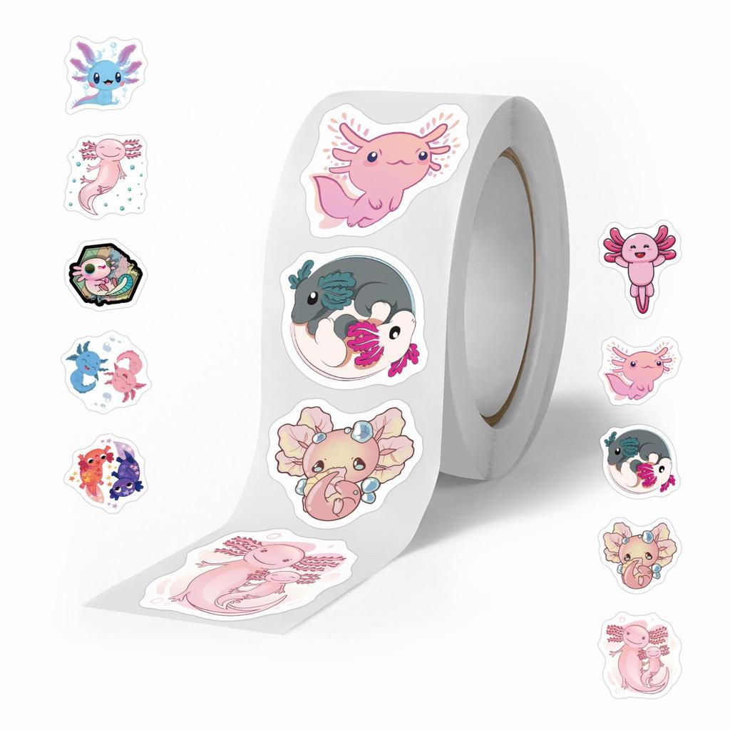 500 Cartoon Salamander Stickers - DIY Journal & Notebook Decoration for Kids