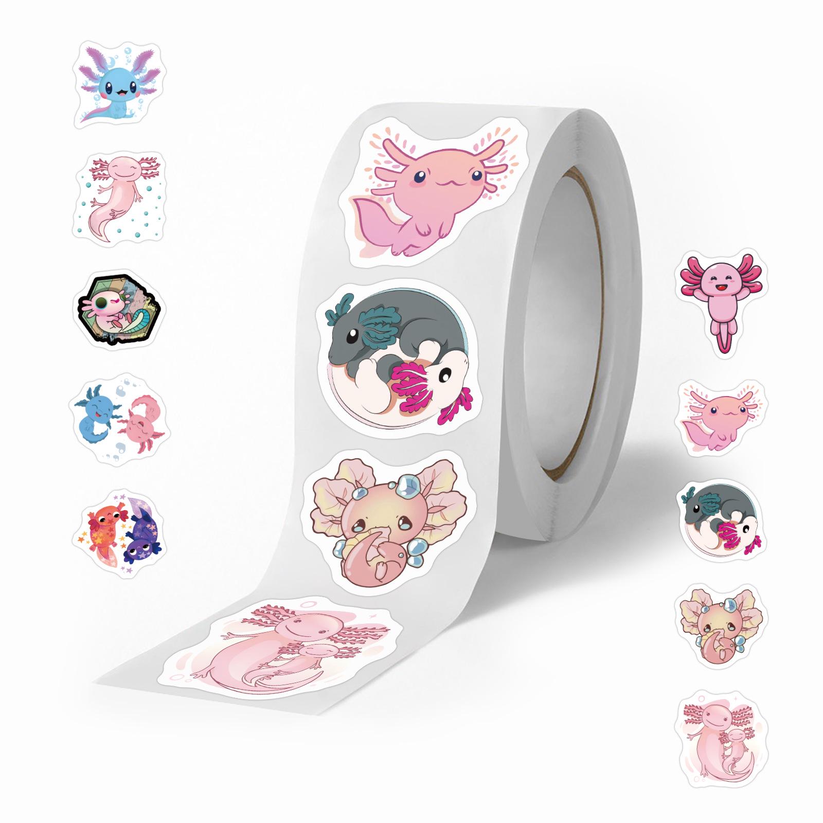 

500 Cartoon Salamander Stickers: Cute Animal Design for Kids DIY Projects, Skateboards, Luggage, and Planners