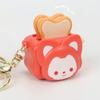 Luminescence Toaster Keychain Mini Cartoon Keychain Bag Accessories Animal Pendant  Women