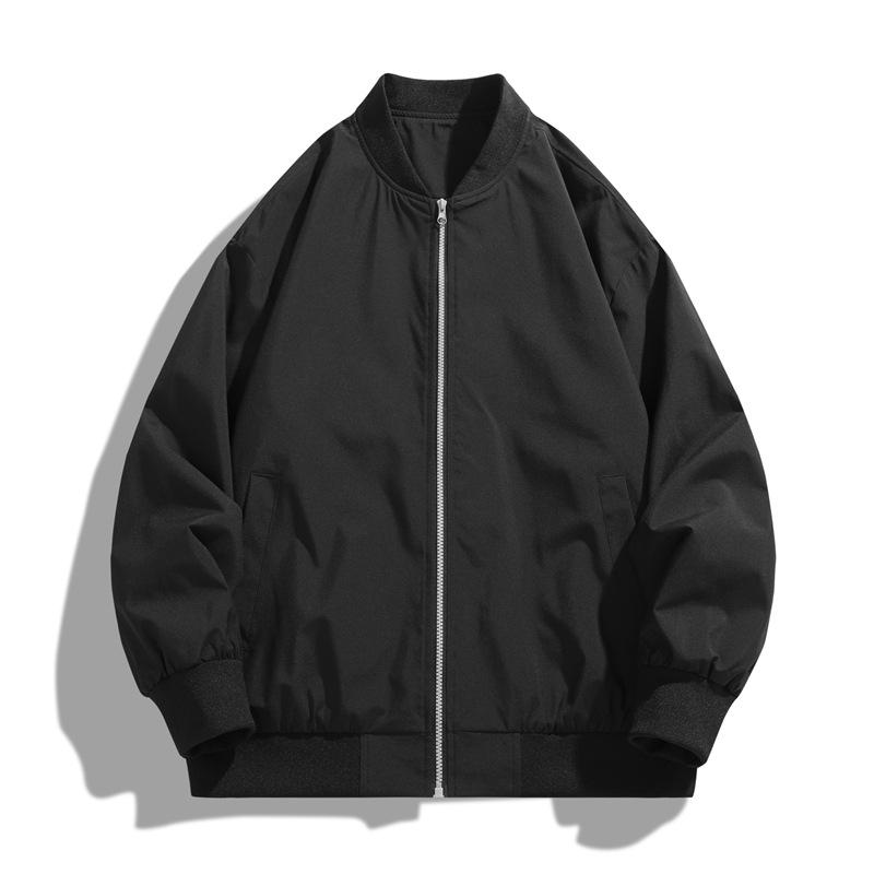Baseball Neck Waterproof Jacket for Men and Women The Same Style Spring and Autumn Trendy Loose Solid Color Versatile Casual Jacket
