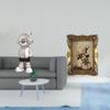 Astronaut Photo Frame Statue Modern Decorative Figurine Vintage Resin Tabletop Ornament for