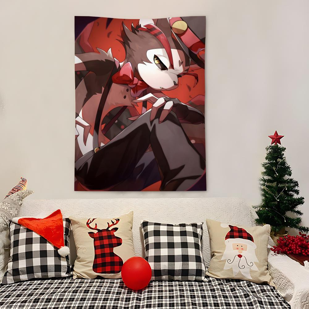 Anime Hhazbin Hotel Husk Tapestry Decoration Art Microfiber Background For Bedroom Living Bar Garden Outdoor Festival