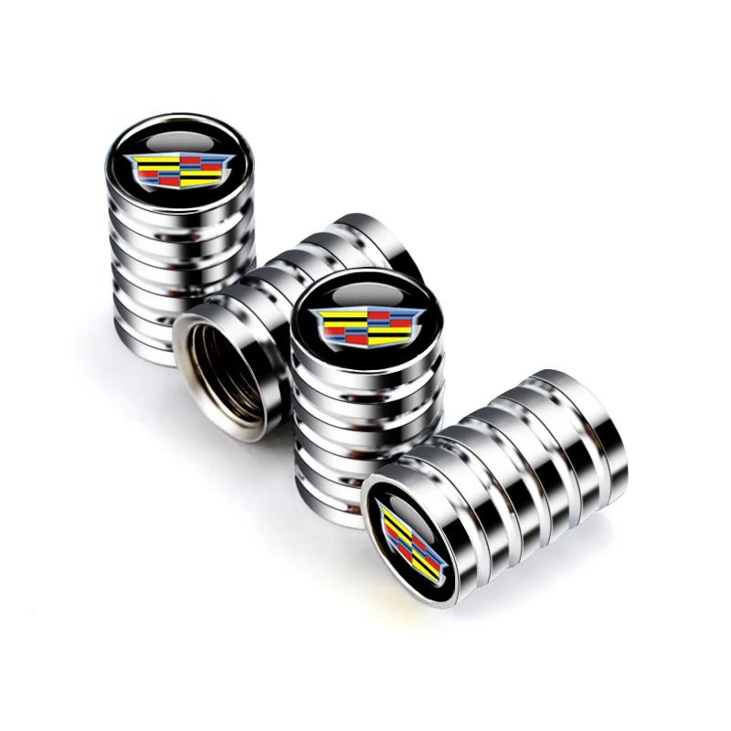 

4pcs Car Tire Valve Stem Caps Cover for Cadillac Escalade Tiburon Deville Seville XT5 XTS CTS BLS SLS DTS Wheel Tyre Decoration