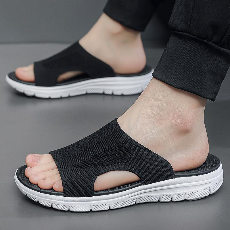 Fashion Top Quality Men Slippers Breathable Couples Outdoor Indoor Sandals Concise Comfy Slides Casual Shoes Non-slip Home Bedroom Flats