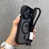 Wrist Strap Magnetic Lens Holder  Acrylic Clear Phone Case for IPhone 16 15 Plus 14 13 12 11 Pro Max Shockproof Soft Edge Cover