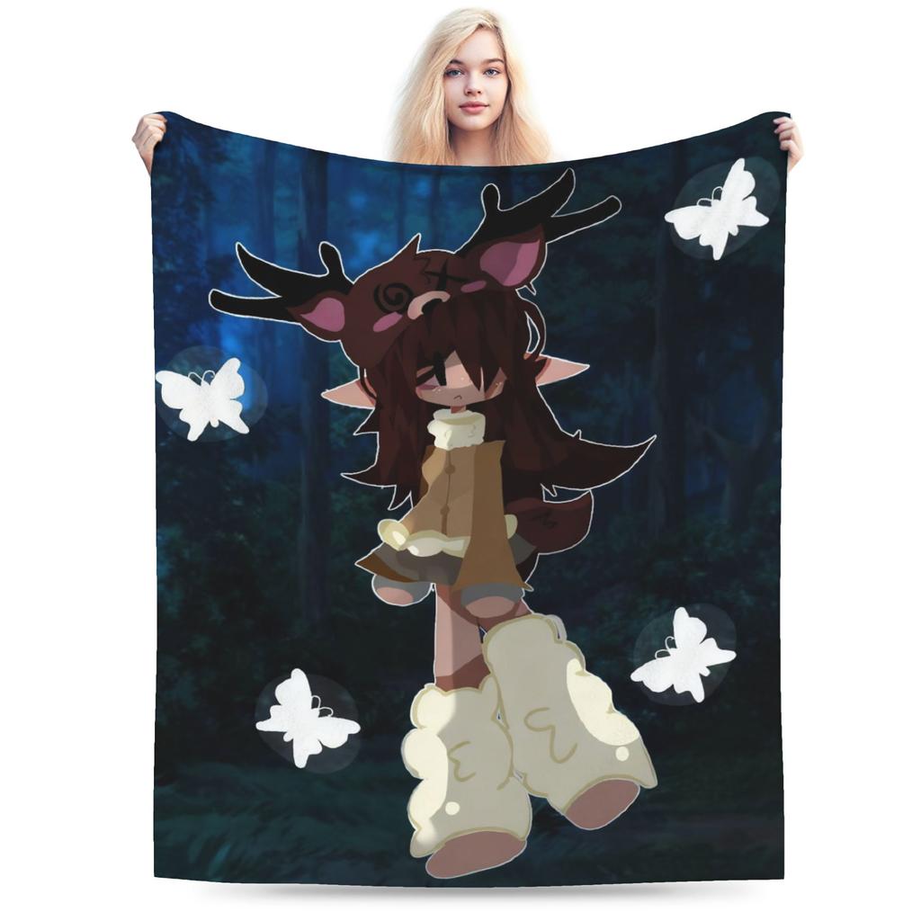 Custom 99 Nights In The Forest Blanket Survival Horror Games Plush Vintage Breathable Throw Blankets For Home Textile Decor