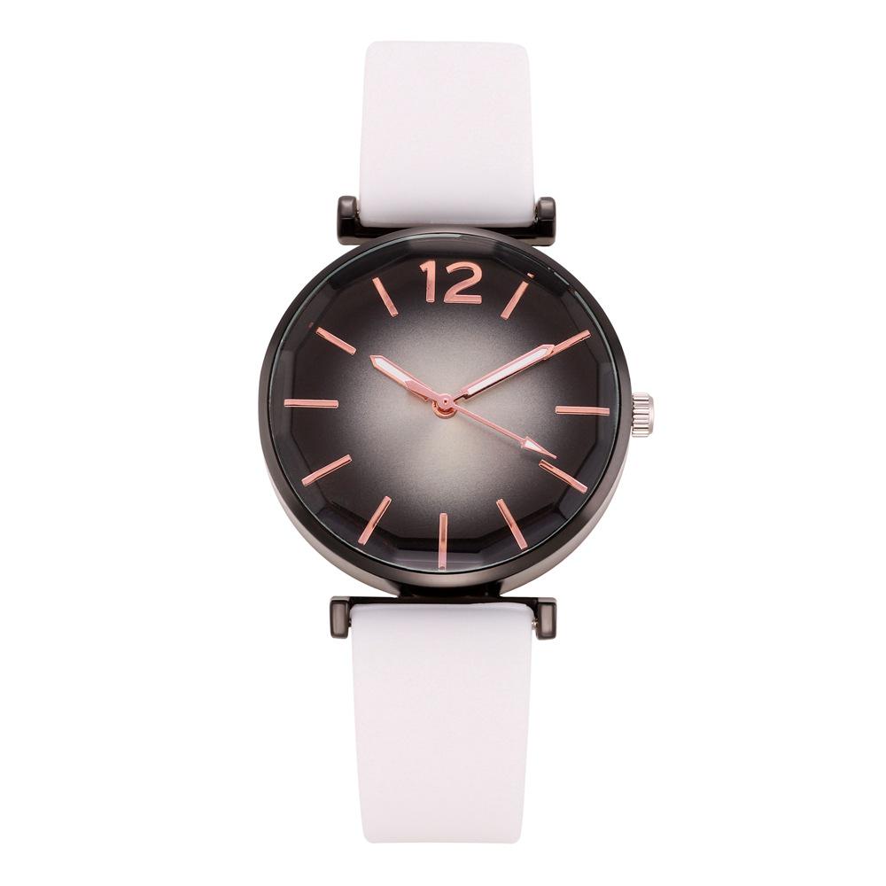 Elegant Rhombus Glass Women's Quartz Wristwatch with Silicone Strap
