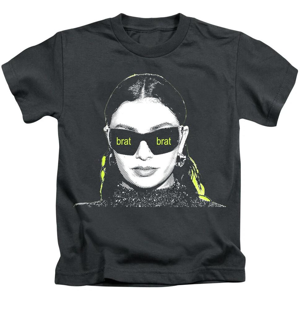 VTG Charli XCX BRAT BRAT Album Cotton Black T Shirt S-5XL UR464 Unisex T-Shirt L