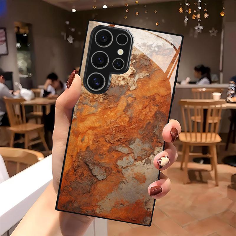 Rust Texture Pattern 2D Phone Case for Samsung S26 S25 S24 S23 S22 S21 S20 A56 A36 A16 Tempered Glass Protective Cover