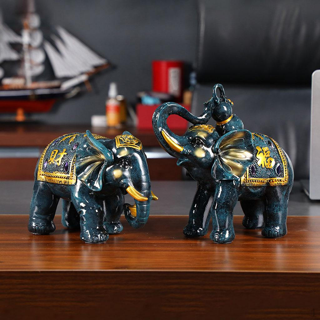 

Figurines Resin Ornament Sculpture Stand for Bedroom синий