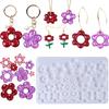 3D Flower Shape Pendant Earring Silicone Mold DIY Creative Jewelry Crafts Making Crystal Epoxy Resin Necklace Molds Art Gifts