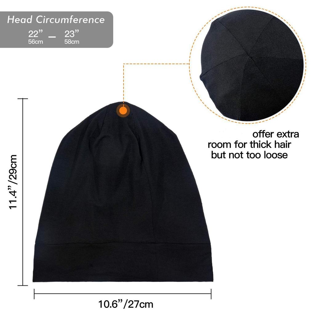 Soft Satin Night Hair Cap Adjustable Design With Scrunchie Comfortable Sleeping Hair Care Hat