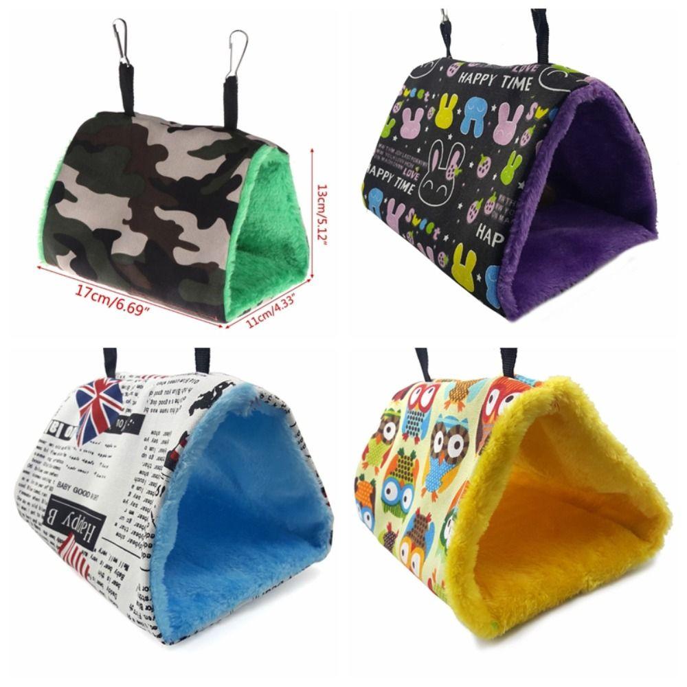 Fluffy Pet Hammock Hanging Cave Small Bird House Pet Parrot Nest  Winter
