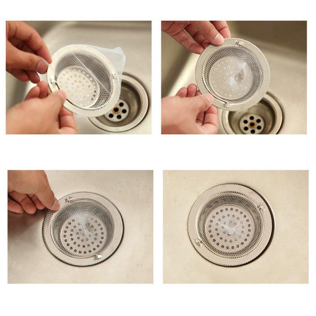 Sink Strainer Bag Disposable Mesh Bags for Kitchen Bathroom uygun