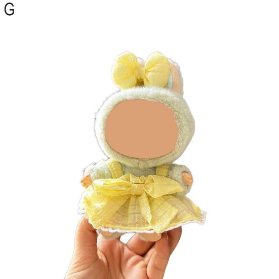 17cm Doll Clothes Set 2-Piece Set Skirt Outfit with Headwear Playtime Doll Attire Doll Fashion Accessories
