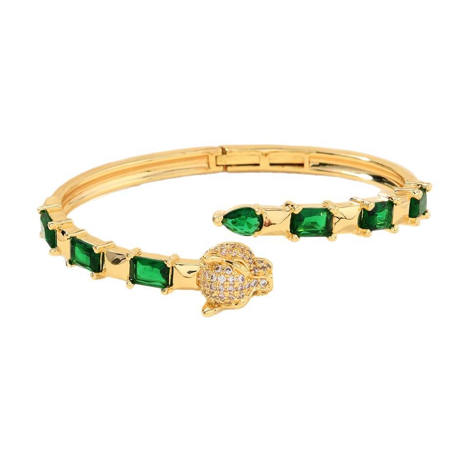 Zircon Snake-shaped Opening Fashionable Versatile Light Luxury High-end Women's Bracelet