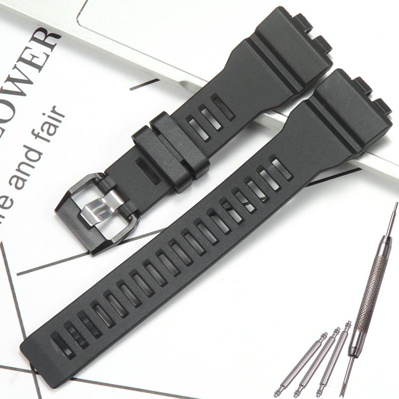 

GBA800 GBD800 Watch Strap Suitable for Casio GBA800 GBD800 Mens Resin Strap Waterproof Bracelet Watch Accessories GBA-800 чорний
