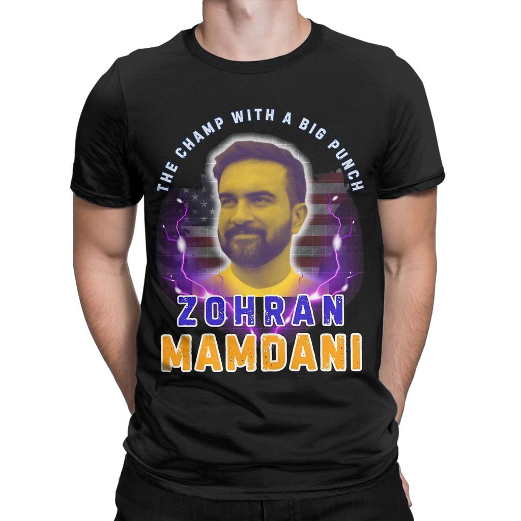 Graphic Printing Zohran Mamdani  T Shirt For Unisex  100% Cotton Tee Shirt Short Sleeve Tops