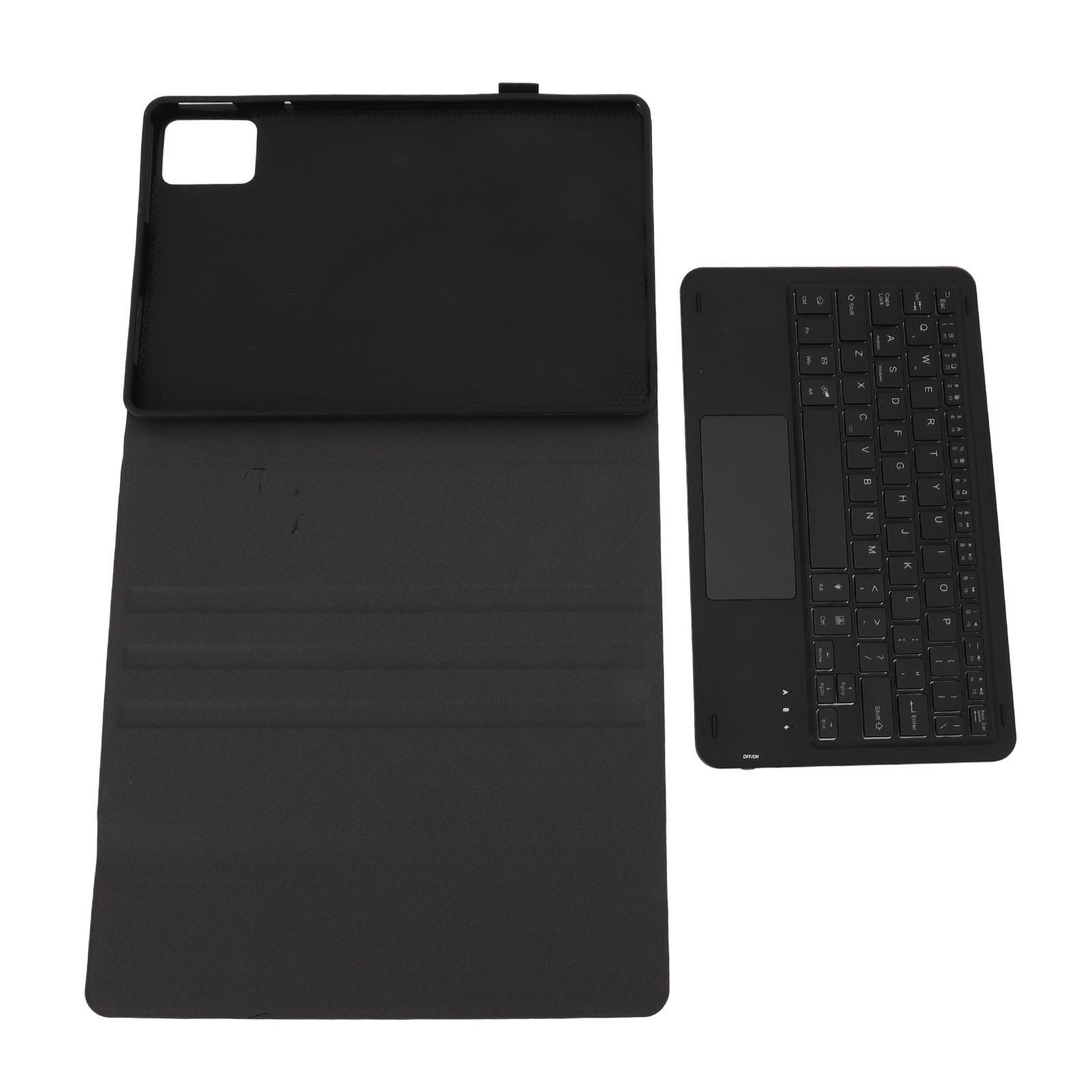 

Чехол для сенсорной панели с 7-цветной подсветкой, магнитно-съемная клавиатура, держатель для пера, чехол для клавиатуры чёрный