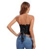 Top a Canotta Shapewear da Donna a Spalle Scoperte con Stringivita Corto a Cuore