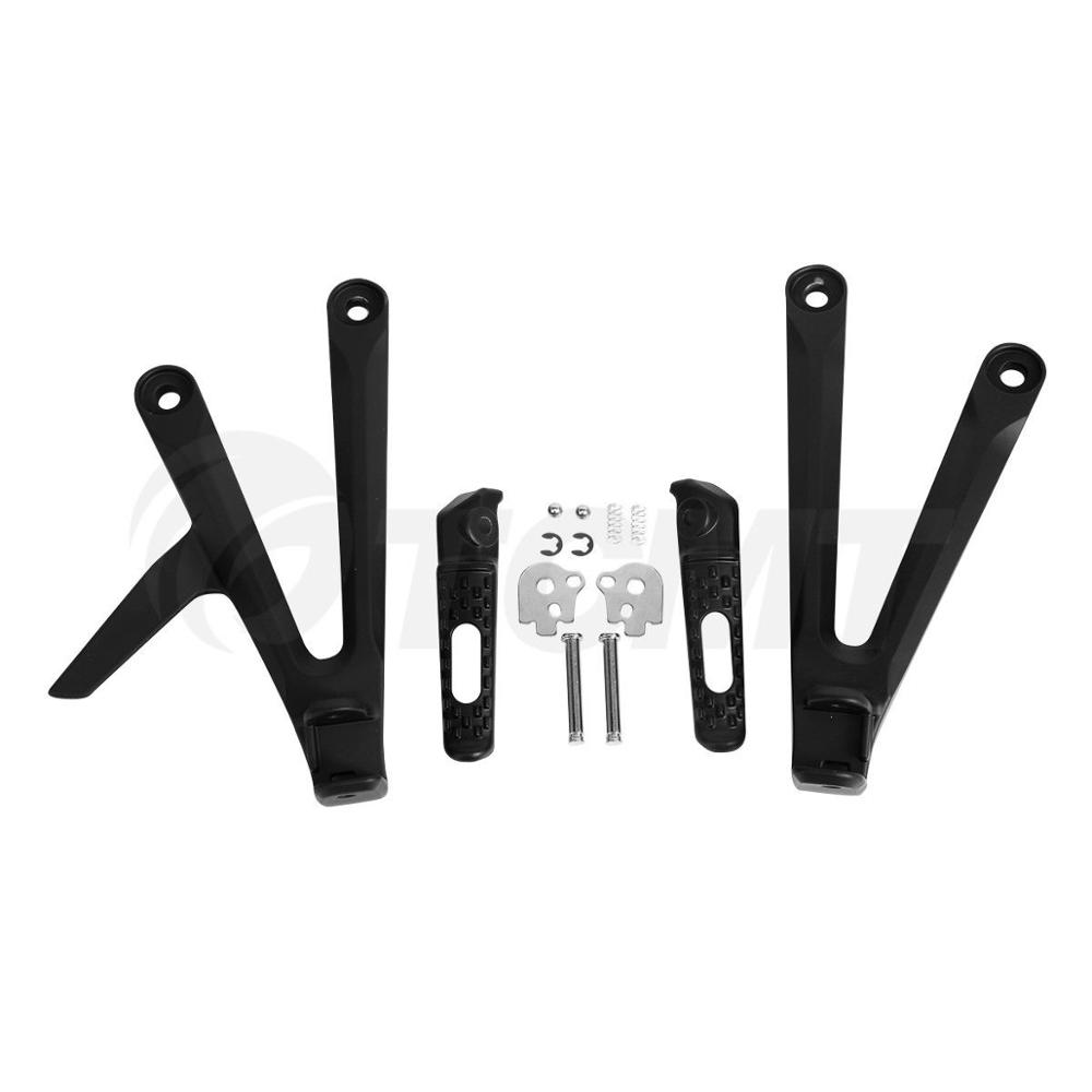 Motorcycle Rear Passenger Footrest Footpegs Brackets For Honda CBR600RR 2005-2006 матовый черный