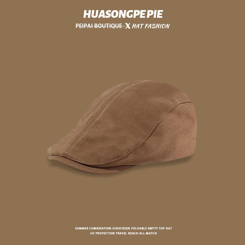 Retro Forward Hat Female Art Leisure Painter Hat Student British Style Newspaper Boy Hat Beret Male
