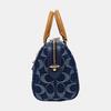 [Pre-Owned] Rowan 18 Brand Print Detachable Shoulder Strap Fabric Boston Bag - Excellent #1P1W10L