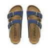 Fashion 2025 New Summer Men's Cork Slippers Suede Leather Mule Clogs Slippers Man Soft Cork Two Buckle Beach Slides Footwear for Men 45