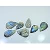 323Cts. Natural Labradorite Carving Pear Cabochon Loose Gemstone 07 Pcs Lot LL-1123