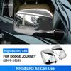 Для Dodge Journey 2009 2010 2011 2012 2013 2014 2015 2016 2017 2018 Матеріал ABS Декоративна рамка дзеркала заднього виду-Яскраве срібло.