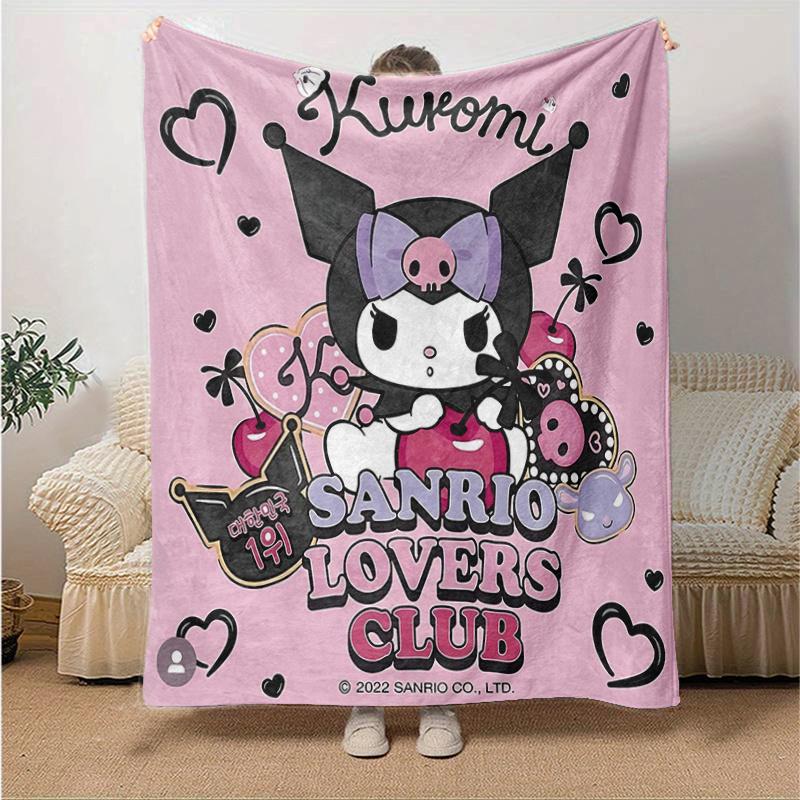 

1pc Kuromi s Sweet Halloween Adventure Blanket, Soft Throw for Home Decor, Gift Idea, Living Room, Travel, Camping, Car Blankets, Beach, Office Naps, 130x150cm