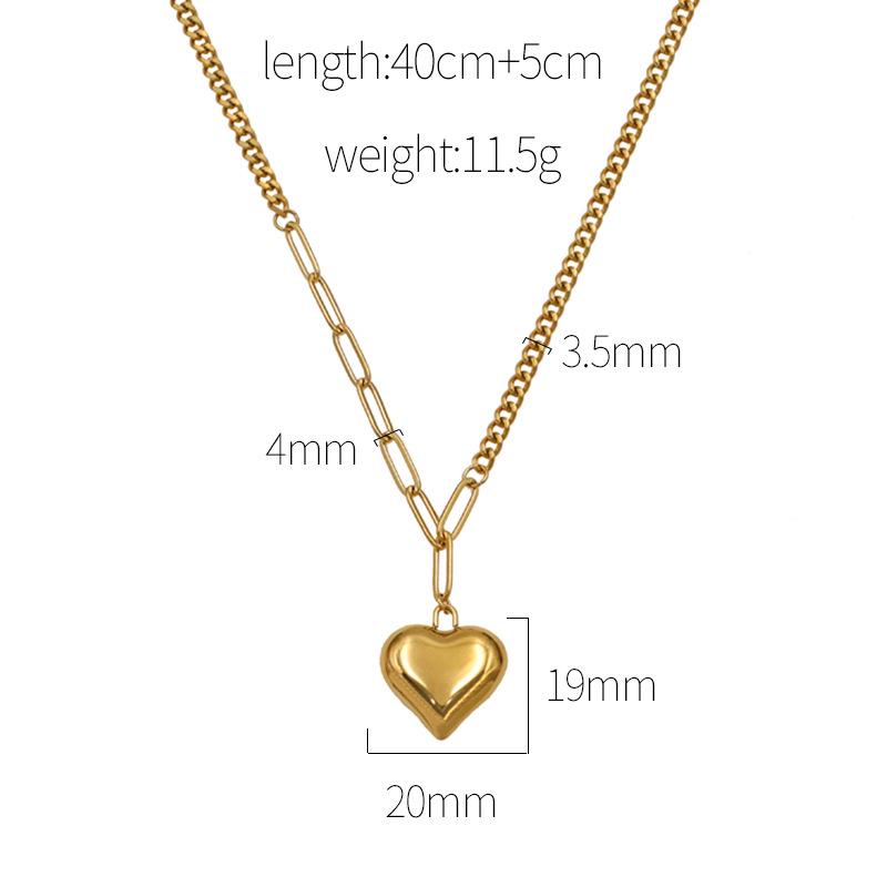 

Ожерелье из титановой стали с переплетением сердец для девочек и лучших подруг - Нишевое 18-каратное украшение-цепочка для ключицы