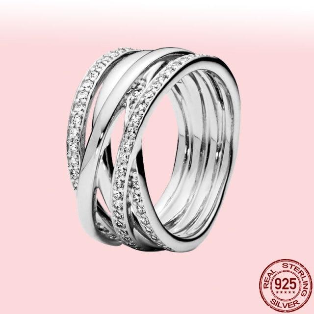 New 100 %925 Sterling Silver Rings Wholesale Popular Flower Lucky Rings For Women Jewelry Making