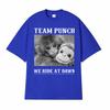 Team Punch Monkey We Ride At Dawn Graphic T Shirts Men Women Retro Fashion Gothic Tshirt Casual Short Sleeve T Shirt Streetwear