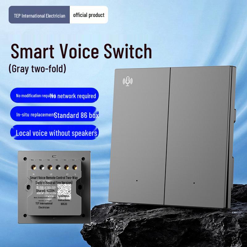 Smart Voice-Controlled Wireless Light Switch Panel