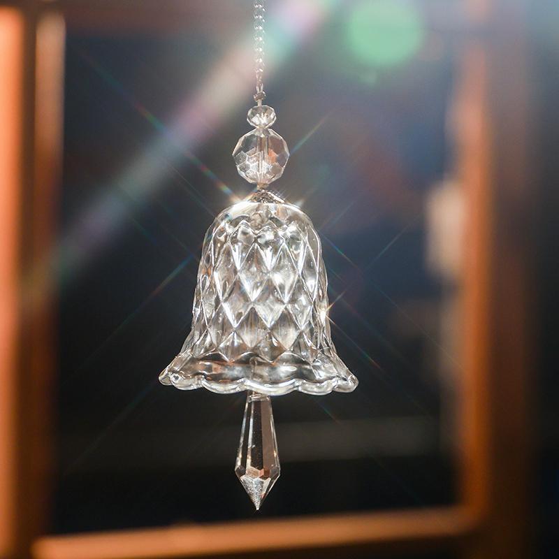 Regnbågskristall Vindspel Fönsterhängande Klocka Glas Hänge Solfångare Juldekoration Hemdekoration Trädgårdsdekoration