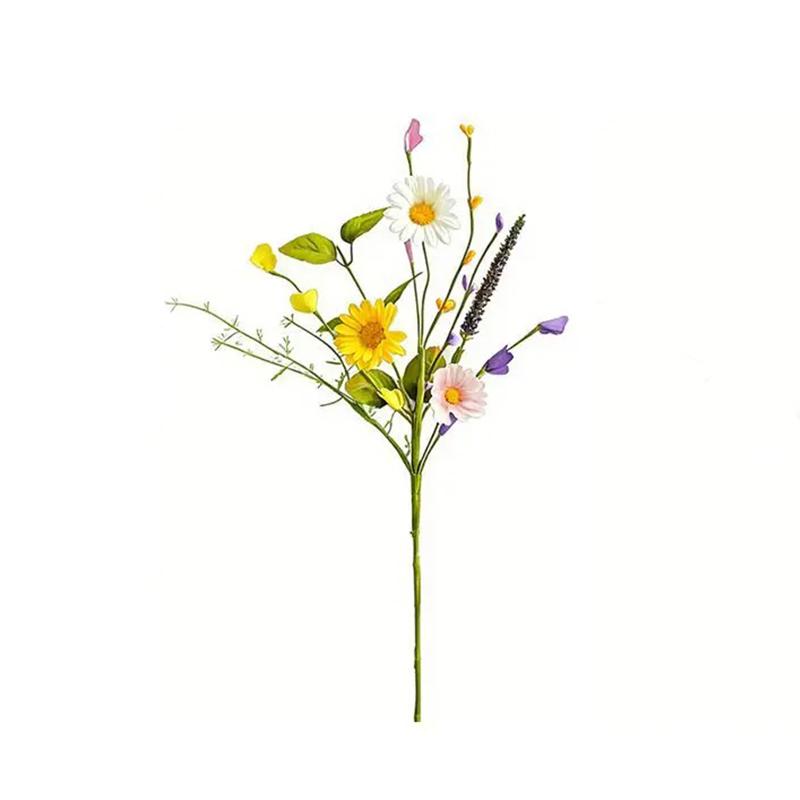 

1Pcs Daisy Artificial Flowers Bouquet 43cm Fake Flowers for Garden Wedding Decoration Floral Arrangement Home Room Table Decor