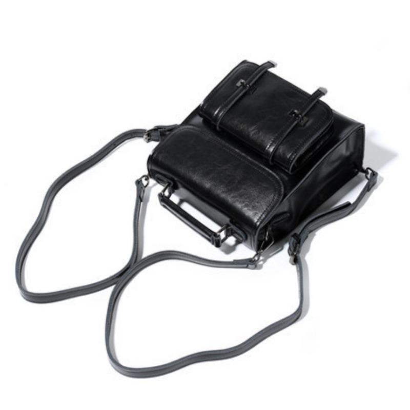 Women's Bag Fashion Spring/Summer College Students Genuine Leather Backpack Shoulder Crossbody Bag