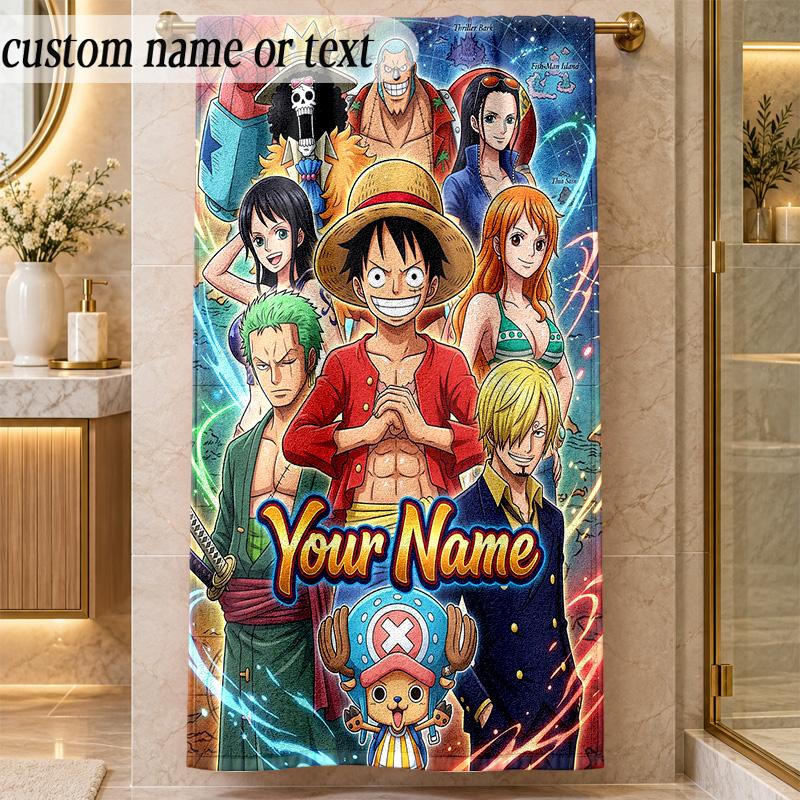 Beach TowelOne Piece Custom Name Text Personalized Soft Towel for Beach Pool Indoor Home Decor Gift