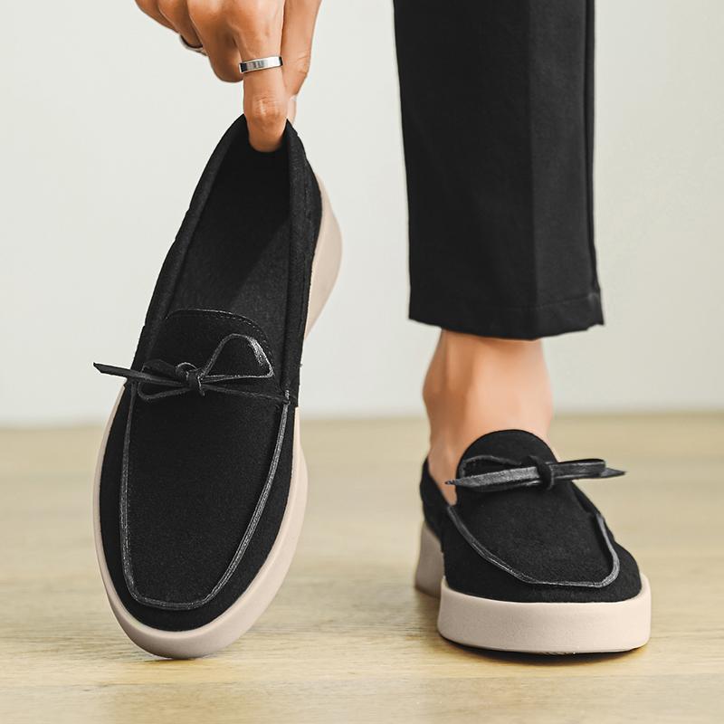 Fashion Men Casual Shoes Luxury Mens Loafers Handmade Suede Genuine Leather Men's Shoes Moccasins Slip On Flats Male Luxe Driving Shoes