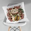 Cartoon Glückskatze Japanisch Verschiedene Größen Quadratische Kissenhülle Für Auto Haus Schlafzimmer Dekor Geburtstag Geschenk