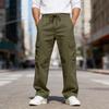 Men's Workwear Casual Stretch Waistband Multi-Pocket Straight-Leg Pants