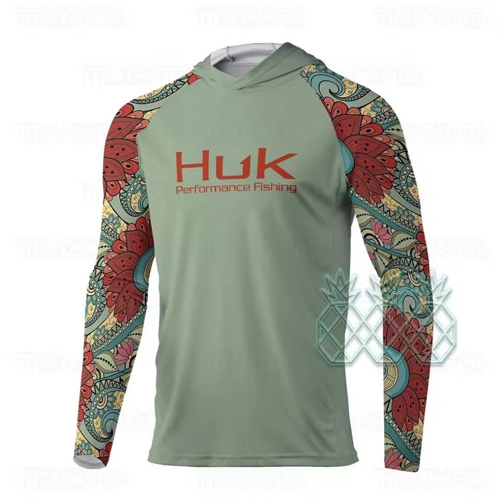 HUK Fishing Suit Men's Long-Sleeve Fishing Suit Sea Fishing Boat Quick-Dry Breathable Sun Protection Fishing Suit