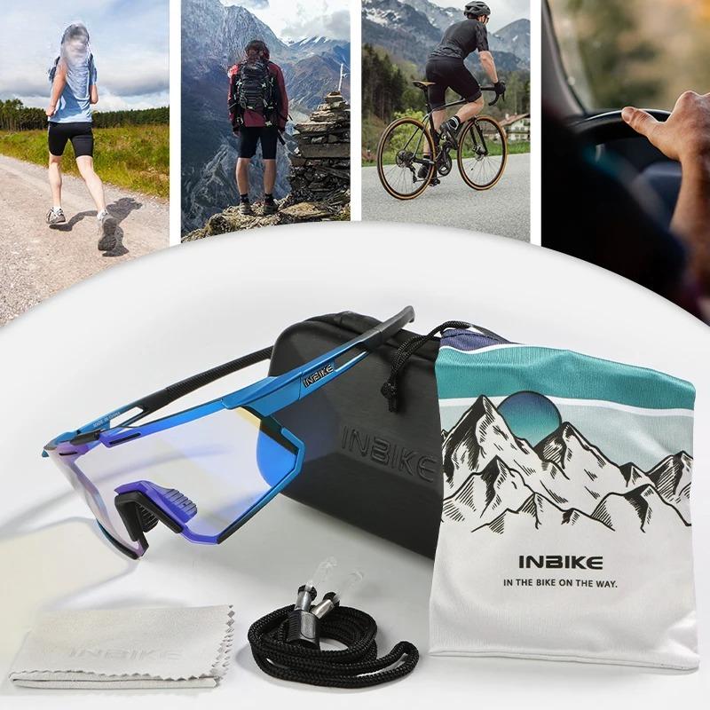 Neue photochrome Radsport-Sonnenbrille Professionelle Rennrad-Brille für Herren Fahrrad Winddichte Sandbrille Fahrradbrille UV-Schutz Antibeschlag