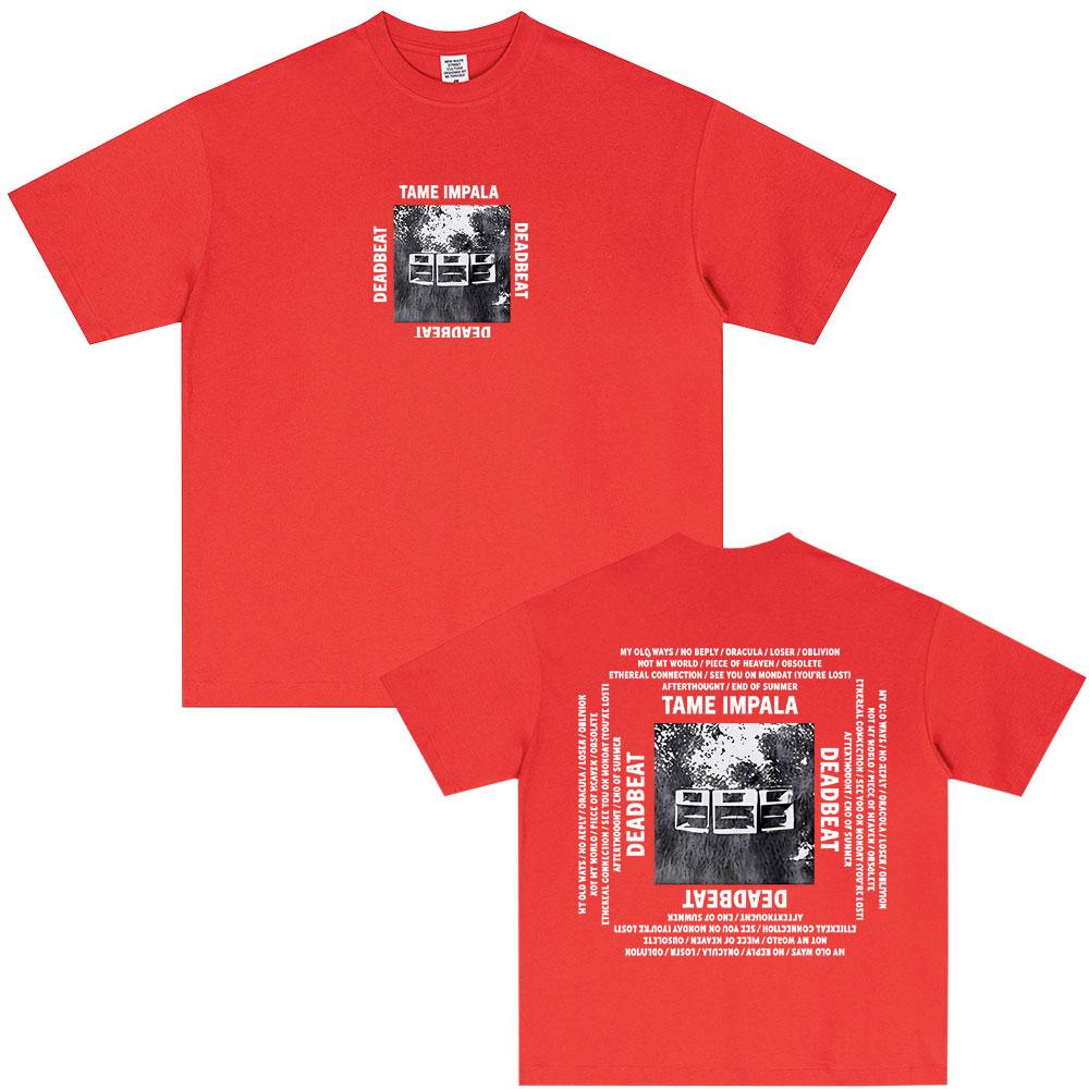 

Limited Rock Band Tame Impala Deadbeat Print Tshirt Men Women Casual Oversized Cotton T Shirts Male Fashion Vintage Streetwear S