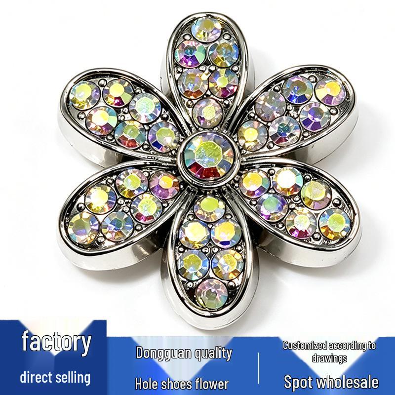 Crocs Flower & Butterfly Metal Shoe Charms - Versatile & Cute Decorations