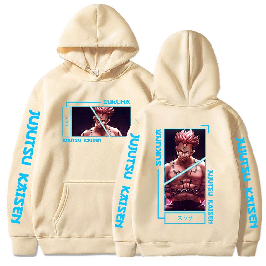Anime Jujutsu Kaisen Hoodie Funny Ryomen Sukuna Graphic Hoodies Vintage Oversized Hooded Long Sleeves Cotton Men Women Clothes