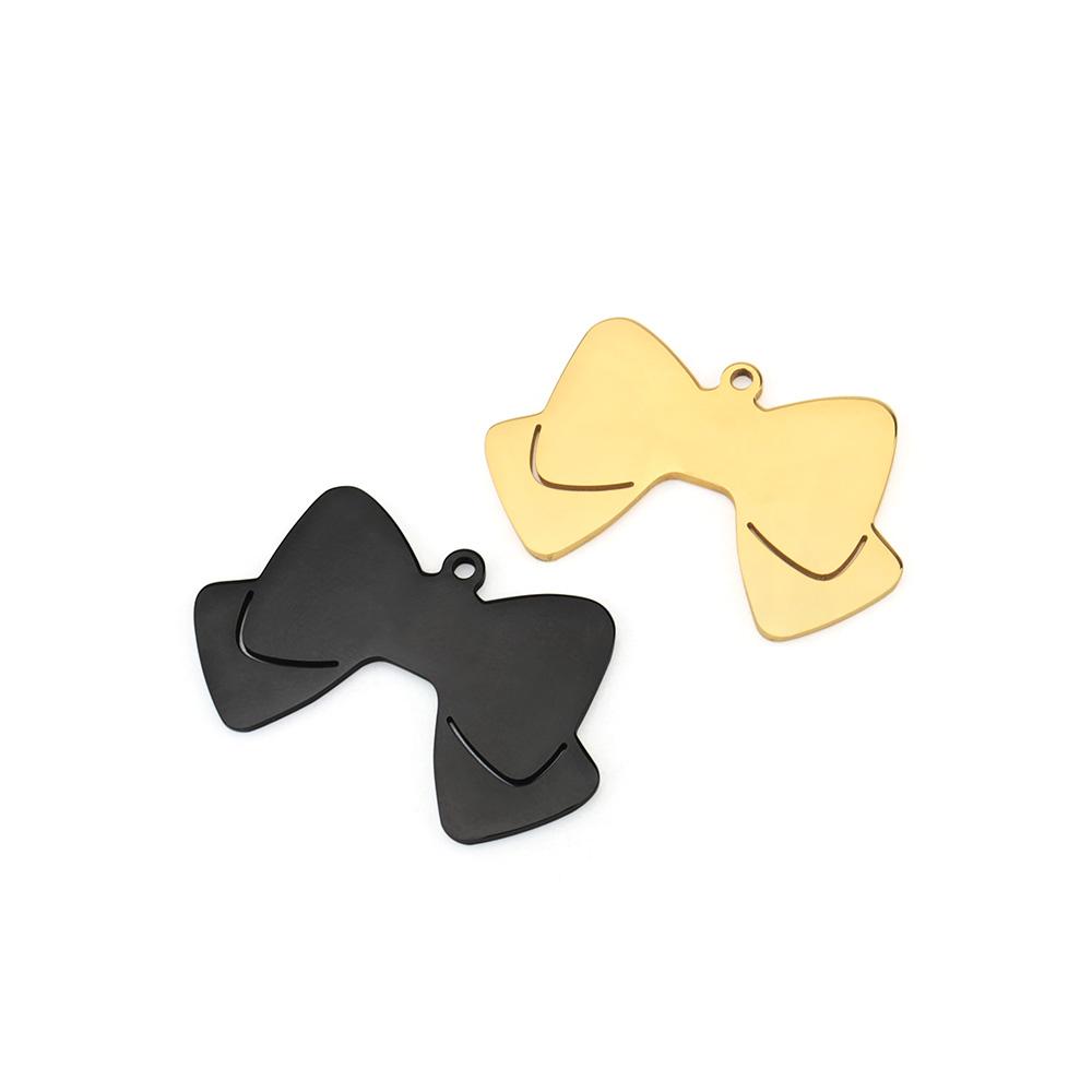5pcs Blank Bow Dog Pendant Bow Tie Pet Collar Accessories Cat Dog Puppy Anti-lost Collar Pendant